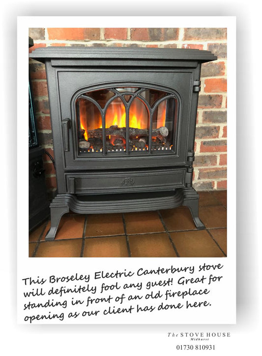 Broseley Canterbury Electric Flame Effect Woodburning Stove