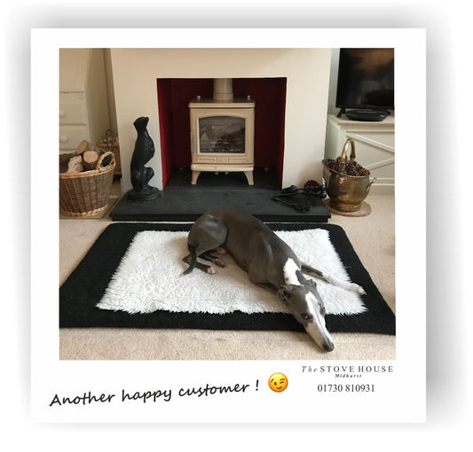 Somebody's happy with their ACR Oakwood stove in Buttermilk!