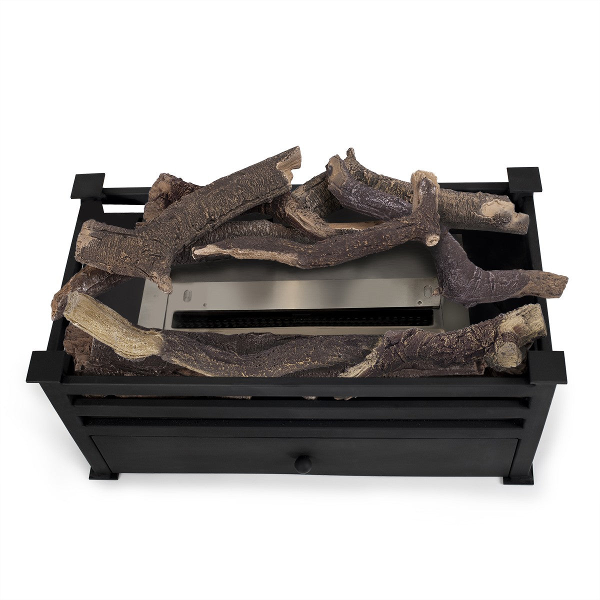 Nine pieces of high-definition cement logs for bioethanol baskets and bio fireplaces, most natural artificial wood effect. from your local bio ethanol showroom 01730 810931