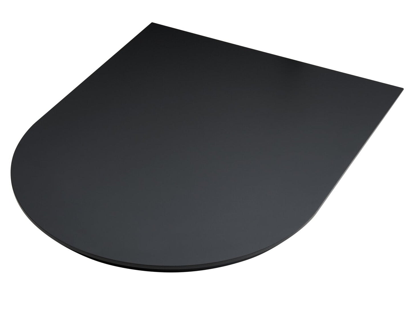 Adam Double Sided Curved Stove Hearth in Black
