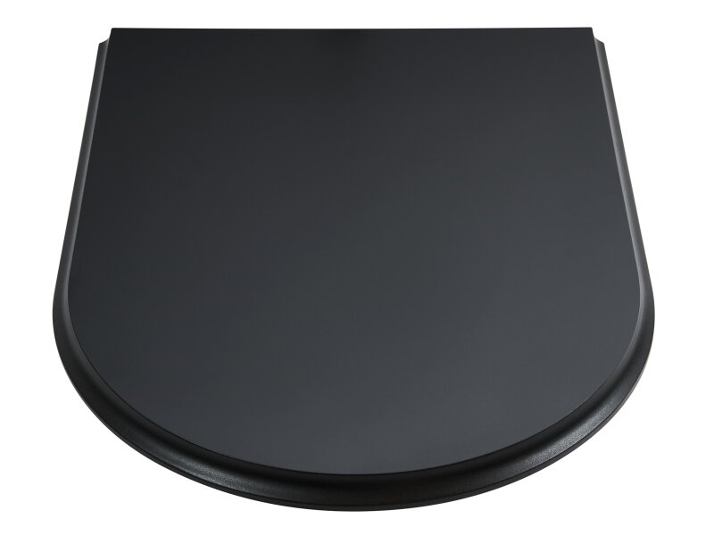 Adam Double Sided Curved Stove Hearth in Black