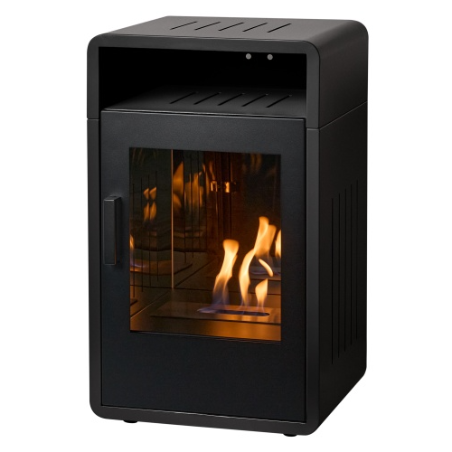 Bellini - Bioethanol Modern Stove burning bioethanol eco fuel, which means it doesn't need a chimney. Available at The Stove House Ltd., West Sussex