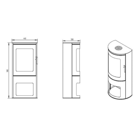 Burford Bioethanol Stove. No chimney or flue required as smoke free at The Stove House Ltd. West Sussex.