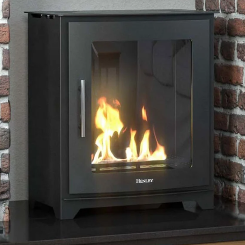 Henley Dalewood Landscape Bioethanol Stove. Up to 4 hours of controllable heat with a 1-2kW output at The Stove House Ltd. West Sussex.