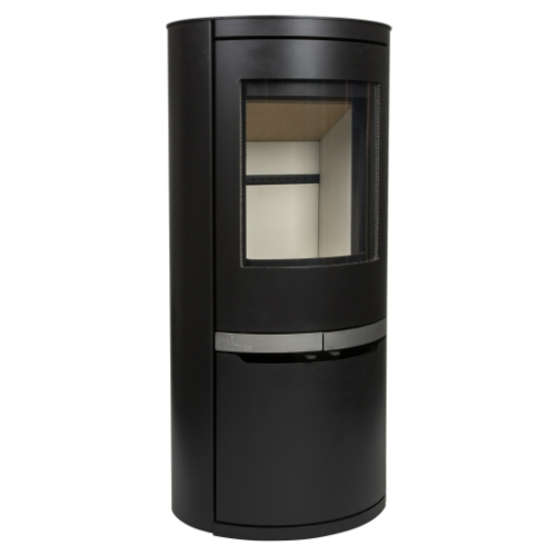 Mi-Fires Ovale T-Tall with Door Wood Stove. 5kW - ECODesign 2022 Wood Burning Stove. 82.9% Efficiency, A+ Energy Rating, Smoke Control Area Exempt at The Stove House Ltd. West Sussex.