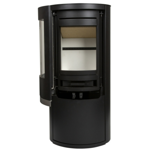 Mi-Fires Ovale T-Tall with Door Wood Stove. 5kW - ECODesign 2022 Wood Burning Stove. 82.9% Efficiency, A+ Energy Rating, Smoke Control Area Exempt at The Stove House Ltd. West Sussex.