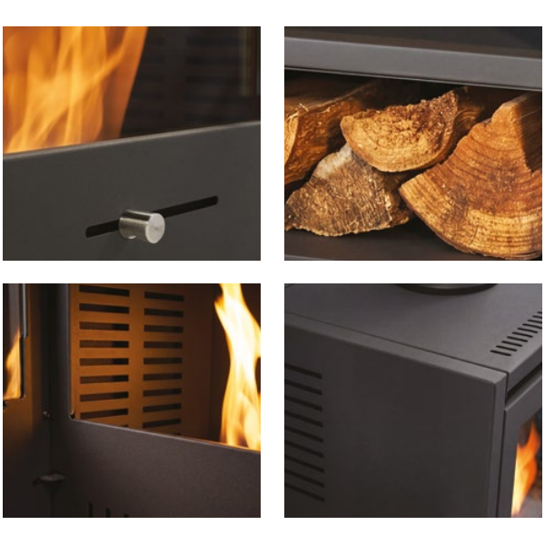 OKO S1 - Modern Bioethanol Stove that burns bioethanol eco fuel which means its doesn't need a chimney at The Stove House Ltd. West Sussex.