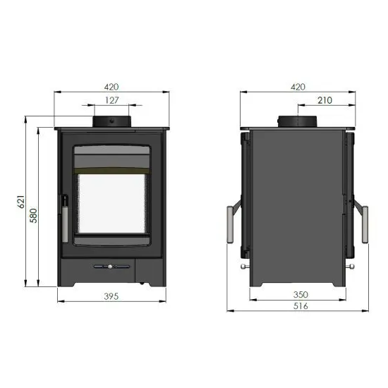 Parkray Aspect 4 Eco Double Sided Woodburning Stove at The Stove House Ltd. West Sussex.