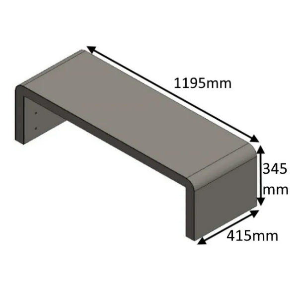 Parkray Aspect Eco Bench. A bench for raising a stove and storing logs beneath at The Stove House Ltd. West Sussex.