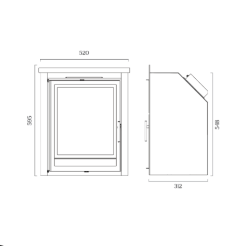 Capital Fireplaces Redbourn Eco Design 2022 Inset Wood Stove. Traditional inset stove featuring a large glass window for optimal viewing at The Stove House Ltd. West Sussex.