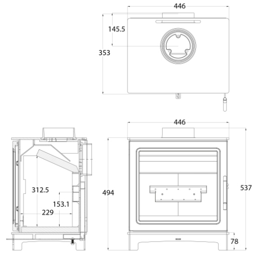 Mi-Fires Loughrigg 4.9kW Wood Stove.
ECODesign 2022, Smoke Control Area Exempt, 82.7% Efficient at The Stove House Ltd. West Sussex.