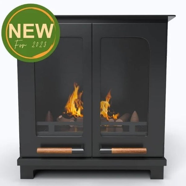 Imagin Kendal double 2 door traditional Bioethanol Stove Medium / No Flue Required - The Stove House 01730810931