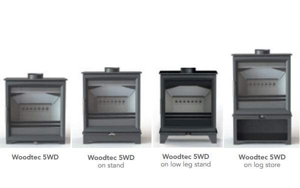 Charlton & Jenrick Woodtec 5WD Wide Deep 5kW Wood Burning Stove - The Stove House Ltd