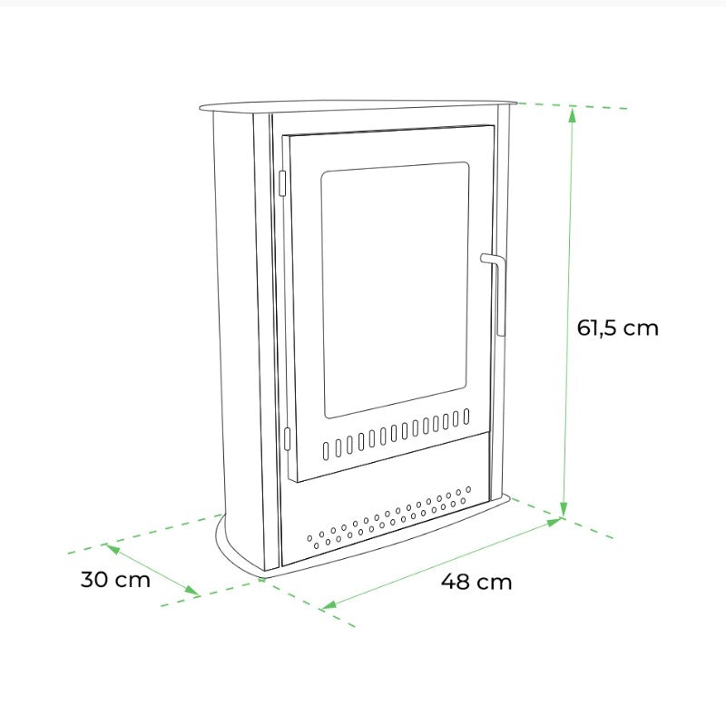 Carson - Small Bioethanol Stove Fireplace - The Stove House 01730810931