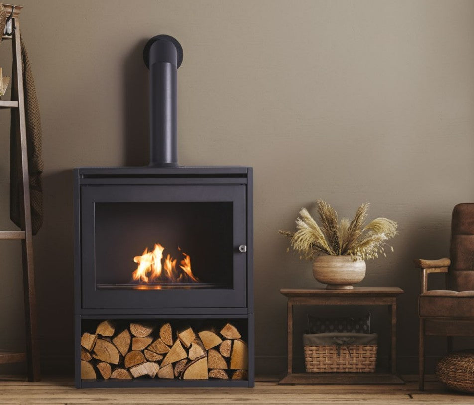 OKO S6 BIOETHANOL STOVE WITH FLUE PIPE OPTION - The Stove House