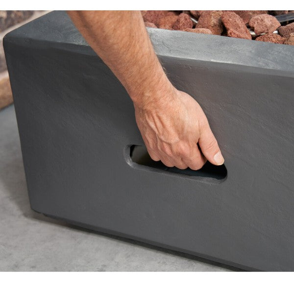 Field and Flame Aster Gas Fire Pit in Charcoal Grey - Charcoal Grey