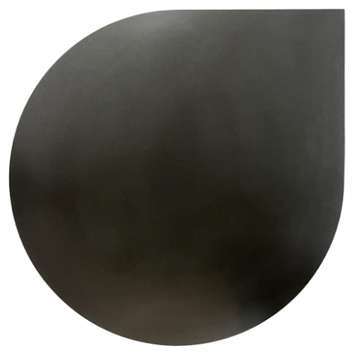 Small Teardrop Black Granite Hearth - 900 mm x 900 mm x 20 mm thick at The Stove House Ltd. West Sussex.