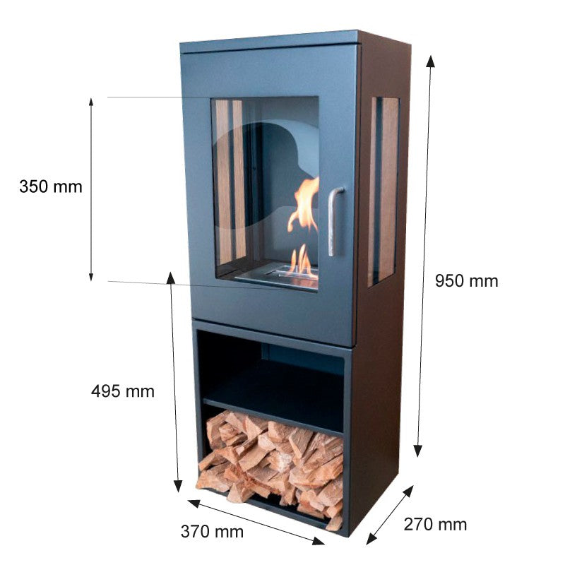 Summer Start-Up Bundle — Cheyenne Bioethanol Stove with Logs, Fuel & Fibreglow - The Stove House