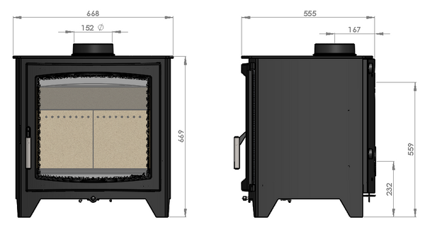 New Parkray Aspect 80b Large Modern Boiler Stove From Hunter – The Stove  House