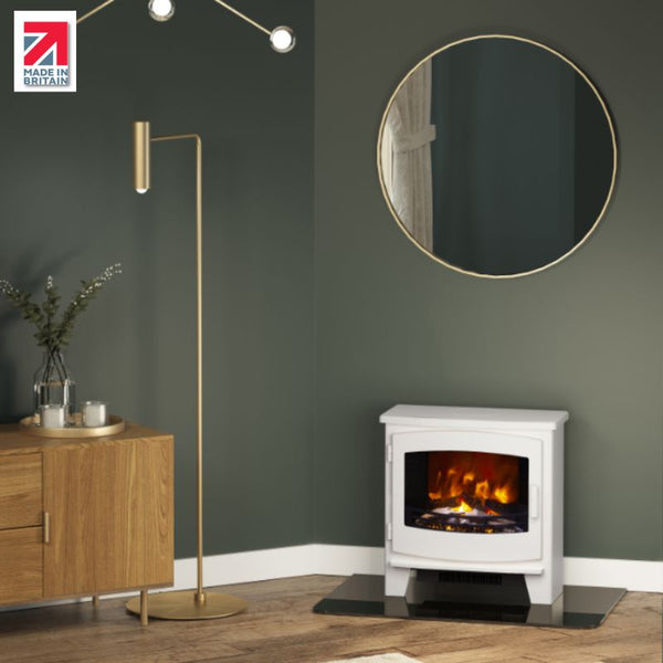 BROSELEY ELECTRIC FIRES / STOVES Beacon White Large u0026 Small – The Stove  House
