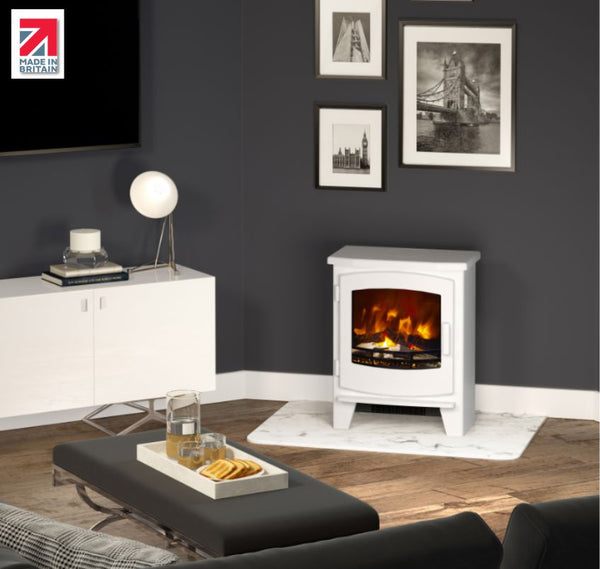 BROSELEY ELECTRIC FIRES / STOVES Beacon White Large u0026 Small – The Stove  House