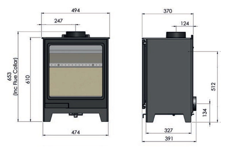 Hunter Allure 5 woodburner near me at The Stove House in Midhurst near Chichester West Sussex