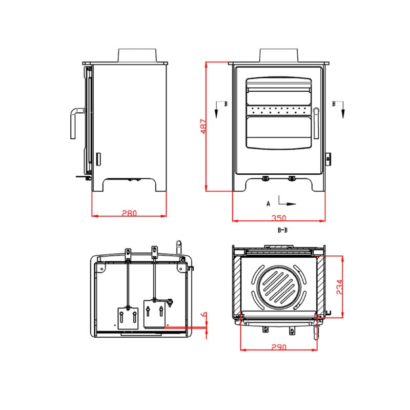 Mi-Fires Solway Medium Multi Fuel 5kW Stove The Stove House Ltd in Midhurst, West Sussex, Surrey & Hampshire Fireplace Showroom