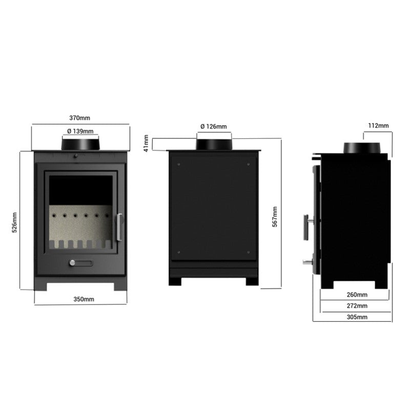 Oakleaf Handale 5kW Stove - The Stove House 01730 810931