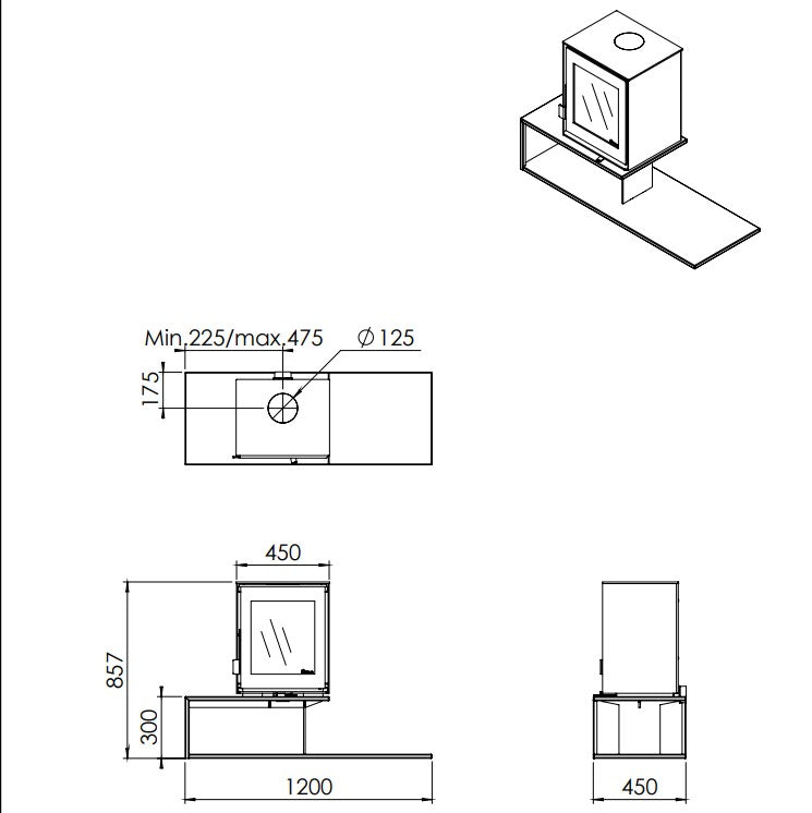 Dik Geurts Modivar 5 Floating Plateau - The Stove House Midhurst Nr Chichester West Sussex