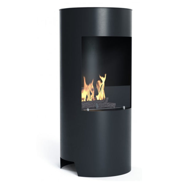 Black Stow Bioethanol Open Modern Stove - No Flue Required - The Stove House