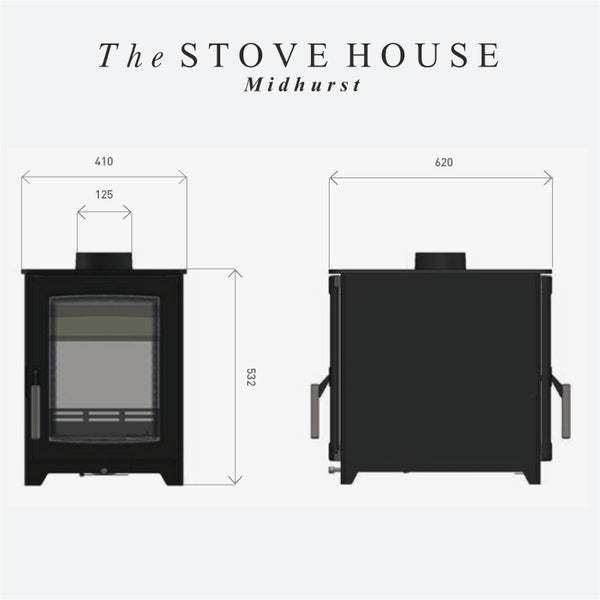 New Parkray Aspect 4 Double Sided Double Depth Modern Stove - Hunter – The  Stove House