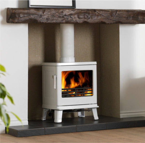 ACR Birchdale Enamel Coloured stoves Arctic White u0026 Black – The Stove House
