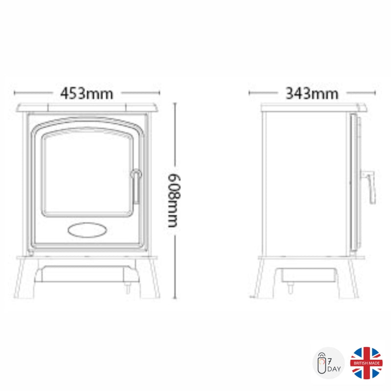 Broseley Hereford 5 Electric Stove - The Stove House Midhurst Nr Chichester West Sussex