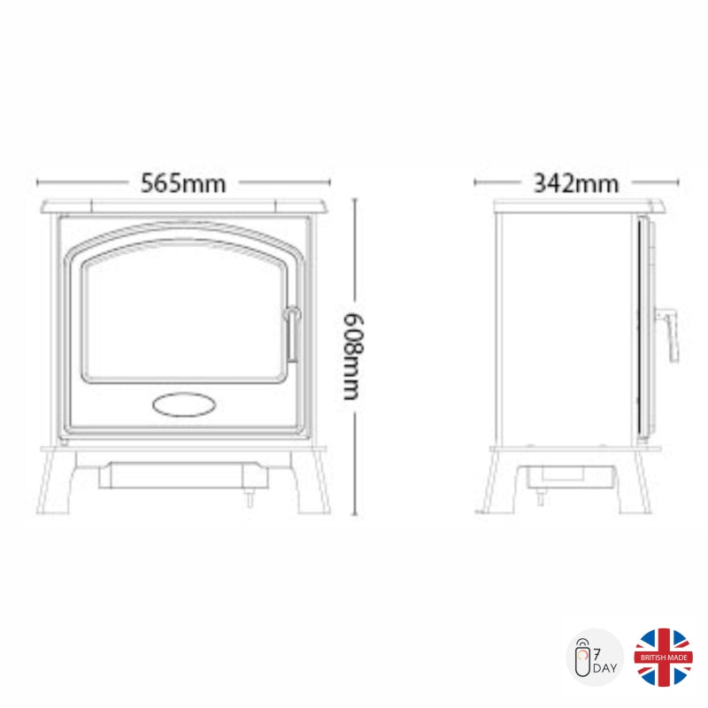 Broseley Hereford 7 Electric Stove - The Stove House Midhurst Nr Chichester West Sussex