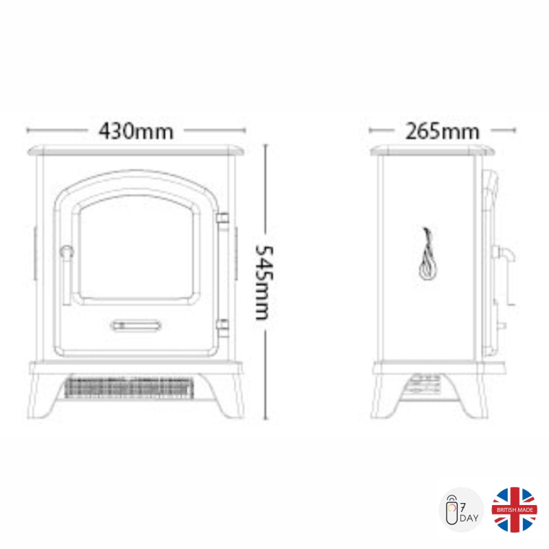 Broseley Serrano Electric Stove - The Stove House Midhurst Nr Chichester West Sussex