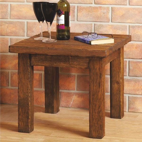 Bespoke Aged Oak Side Table - The Stove House