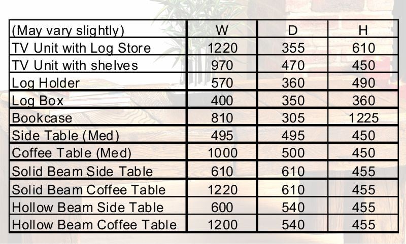 Bespoke Solid Beam Oak Coffee Table - The Stove House