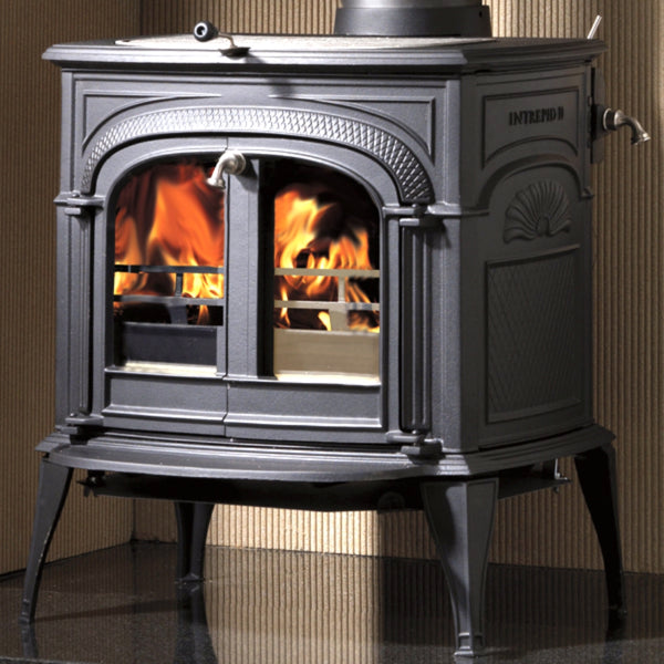 Vermont Castings Intrepid 2 in 1 Cast Iron Stove in Black u0026 Bordeaux – The  Stove House