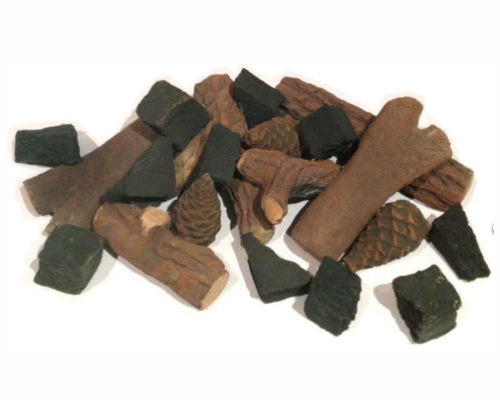 Bioethanol Log coal and pine cone Set - for fire Bed - The Stove House