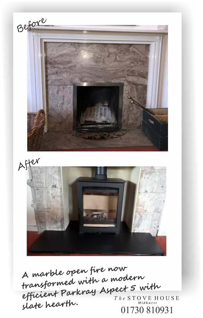 Parkray Aspect 5 Woodburning Stove Before & After Pictures
