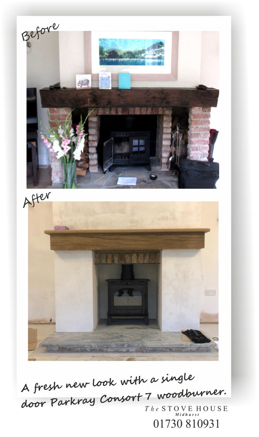 Parkray Consort 7 The Stove House installation & full fitting service by HETAS qualified installers contact 01730 810931 for Chichester Haslemere Petersfield Arundel & surrounding areas