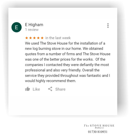 Lovely Review for The Stove House