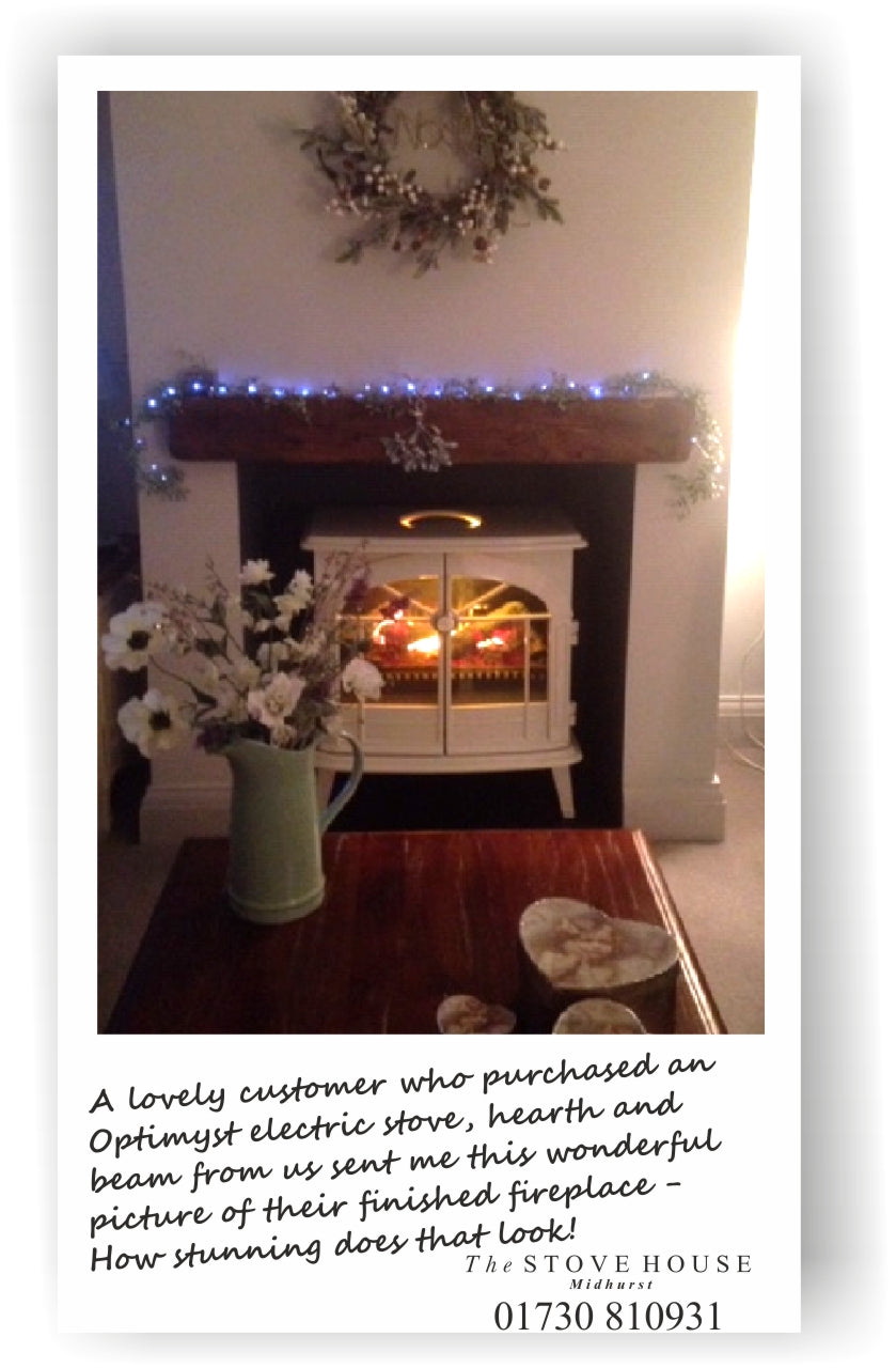 Optimyst Meribel Electric Stove Supplied and installed by The Stove House, between Chichester and Haslemere. 01730 810931
