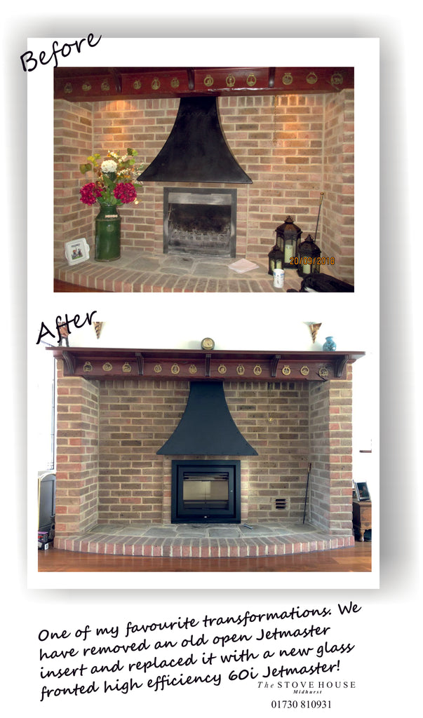 Jetmaster 60i Inset / insert / cassette Woodburning Stove Supplied & Fitted