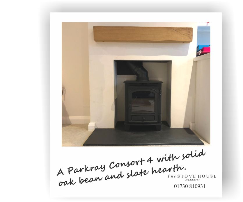 Parkray Consort 4 with Oak Beam & Slate Hearth
