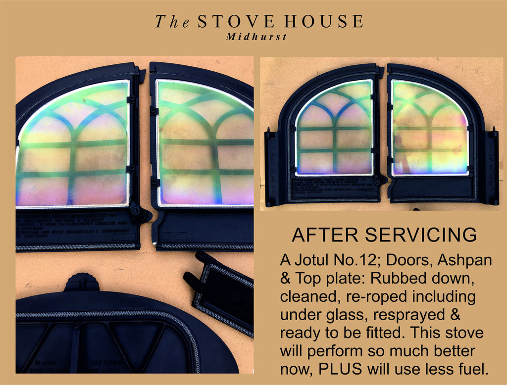Jotul No. 12 Stove Door, Top Plate & Ashpan Service