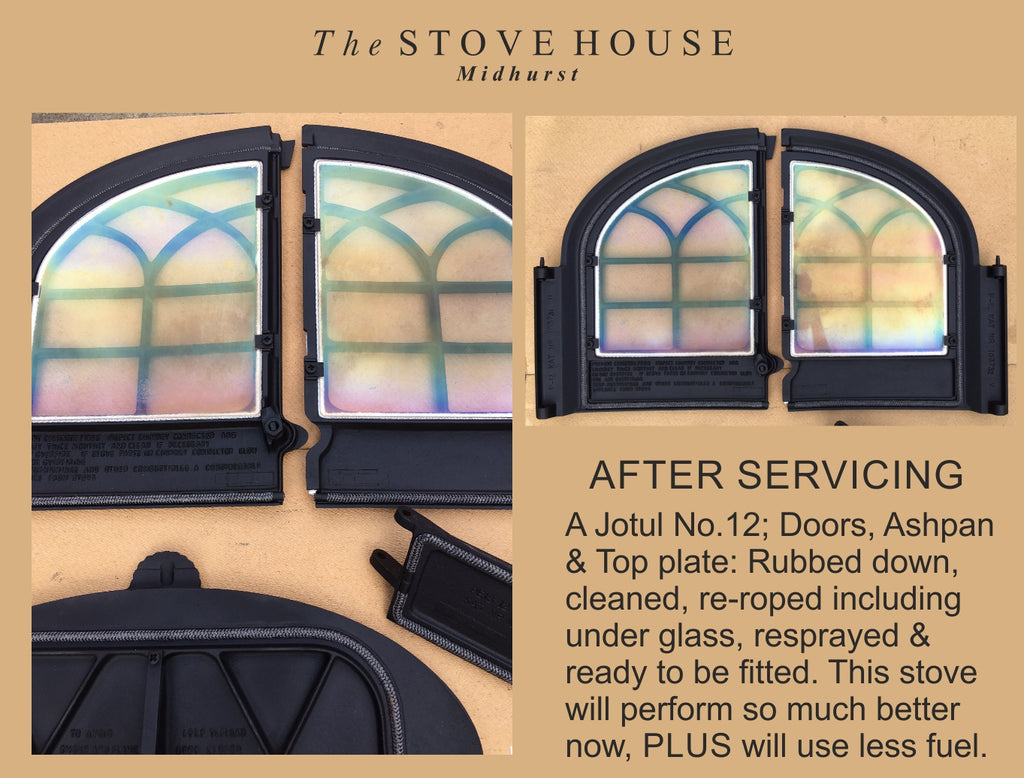 Woodburning Stove Maintenance / Door Service = Stove Facelift!
