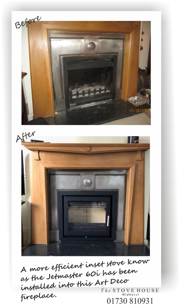 Jetmaster Inset 60i Woodburning Cassette Stove: Before & After Installation Pictures