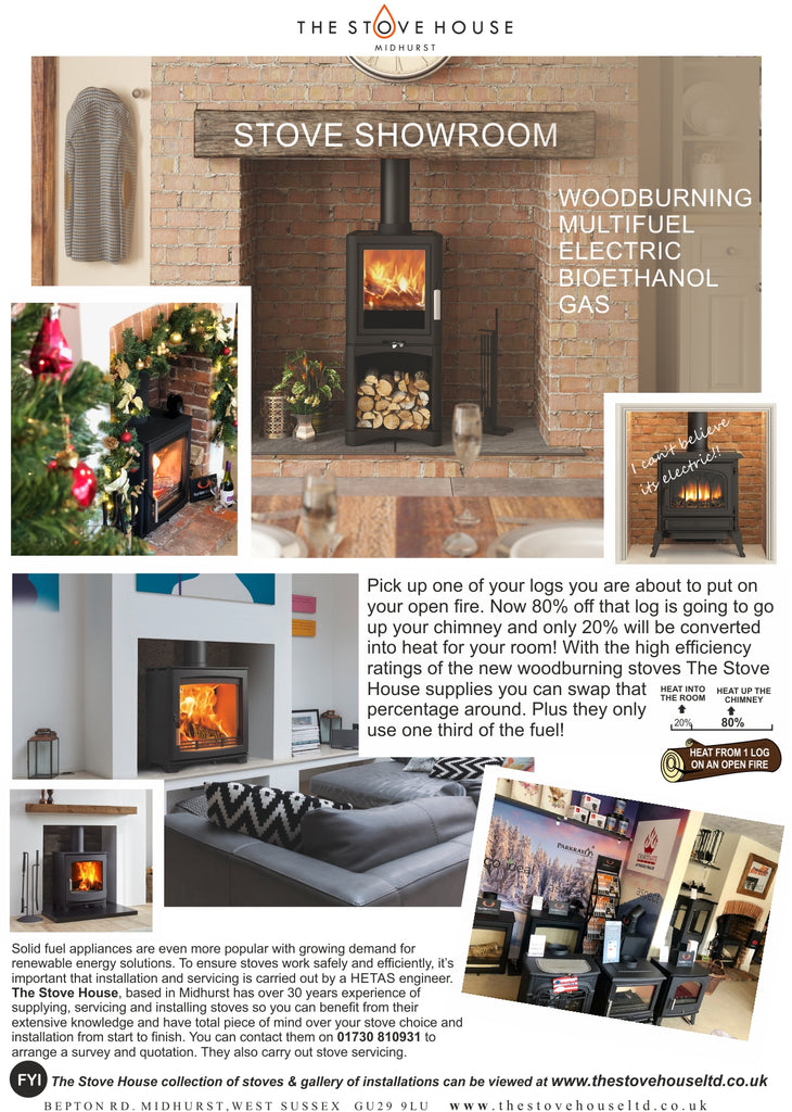 The Stove House your local woodburner showroom with live displays and fireplace accessories. 01730 810931 for West Sussex, Surrey & Hampshire