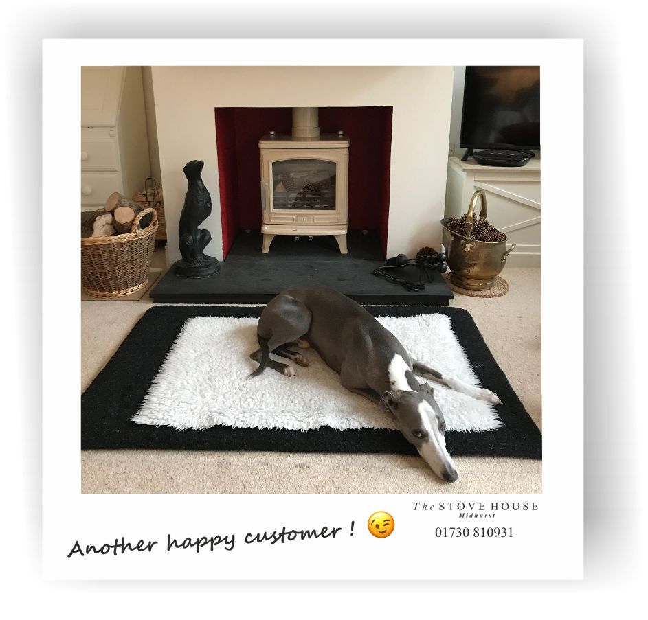 Somebody's happy with their ACR Oakwood stove in Buttermilk!